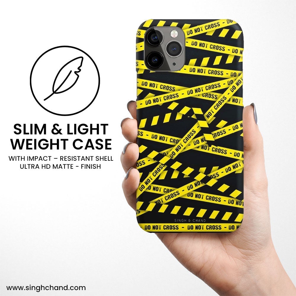 WARNING -DO NOT CROSS  iPhone 13 Pro Phone Case