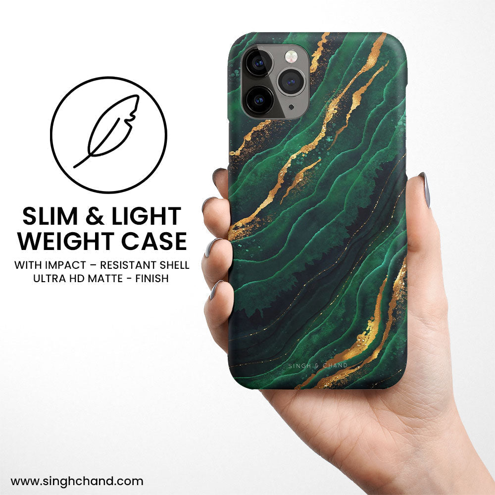 FLUID ART - EMERALD iPhone 12 Mini Phone Case