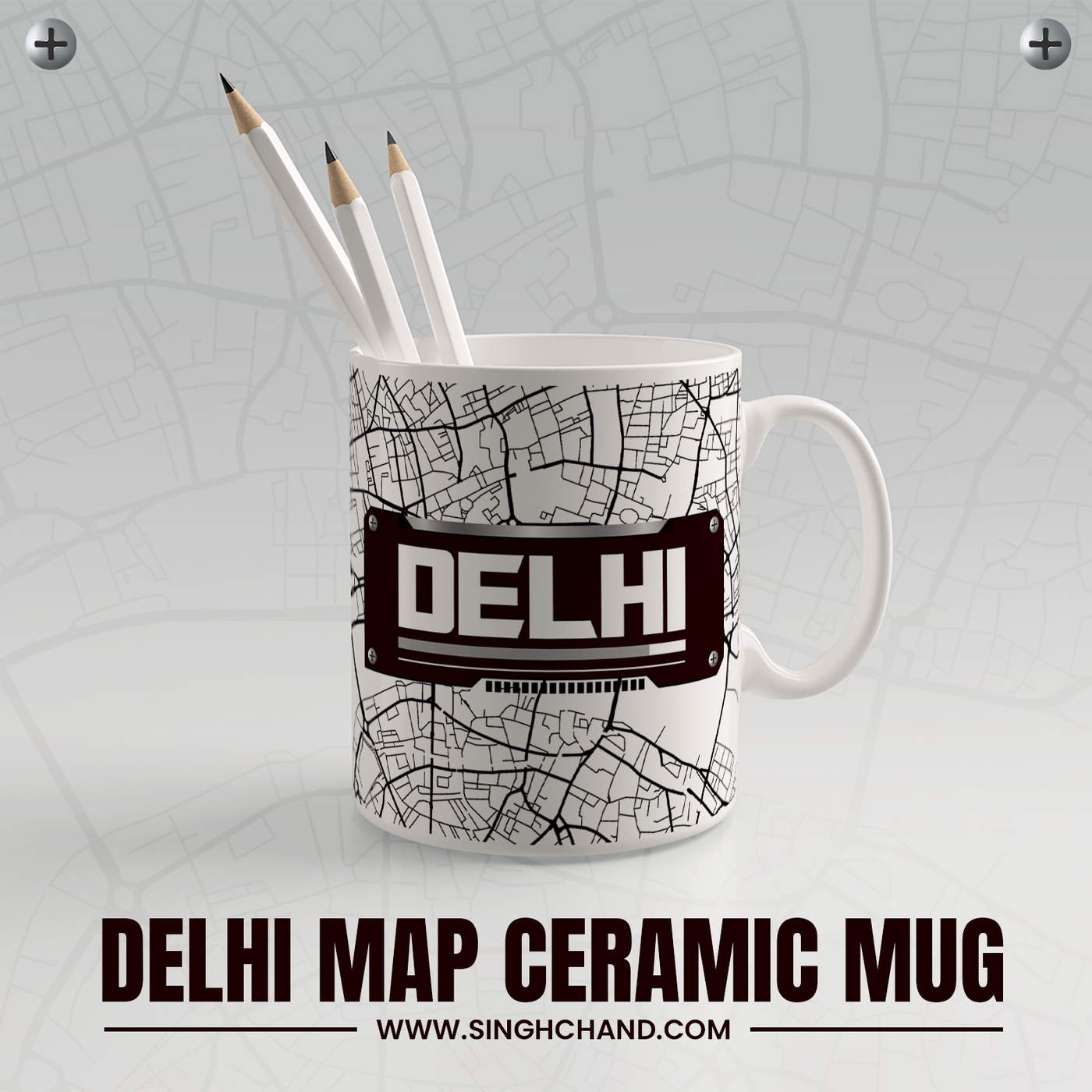 DELHI MAP CERAMIC MUG