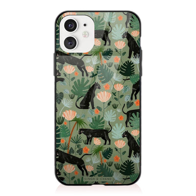 BLACK PANTHER IN THE JUNGLE iPhone 11 Phone Case