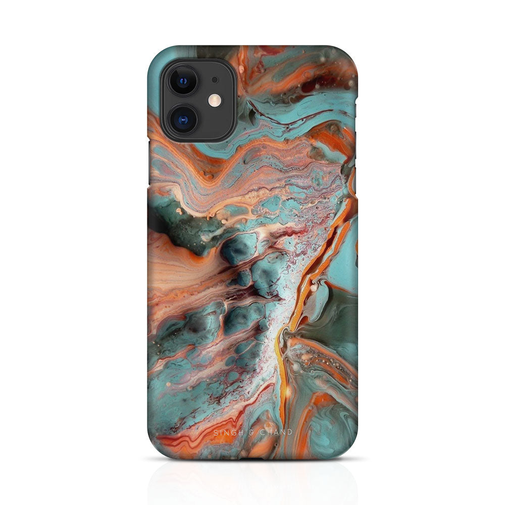 FLUID ART - BLUE iPhone 11 Phone Case