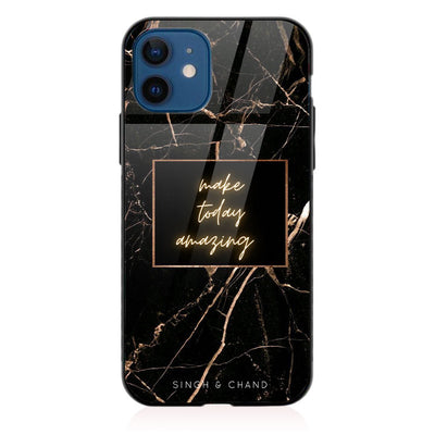 Black Marble iPhone 12 Case