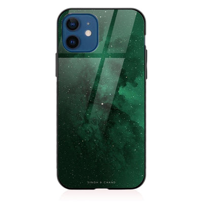 �GREEN GALAXY� iPhone 12 Phone Case