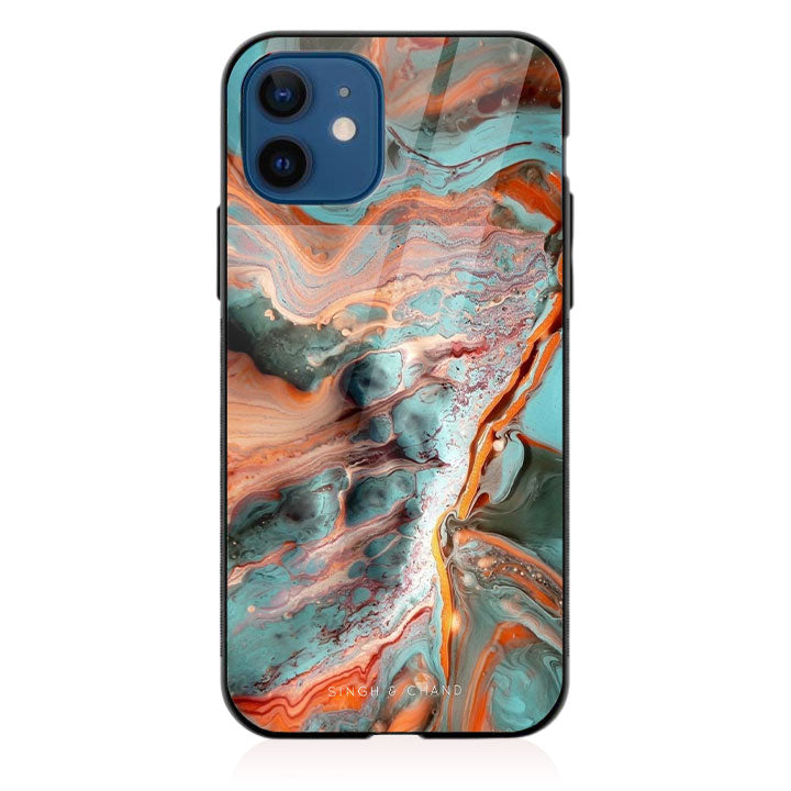 FLUID ART - BLUE iPhone 12 Mini Phone Case