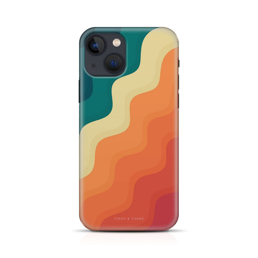 Multicolour WAVE TEXTURE iPhone 13 Phone Case