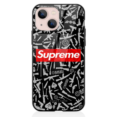 Black and Grey riffle print iPhone 13 Mini Phone Case