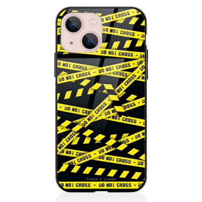 WARNING -DO NOT CROSS  iPhone 13 Mini Phone Case