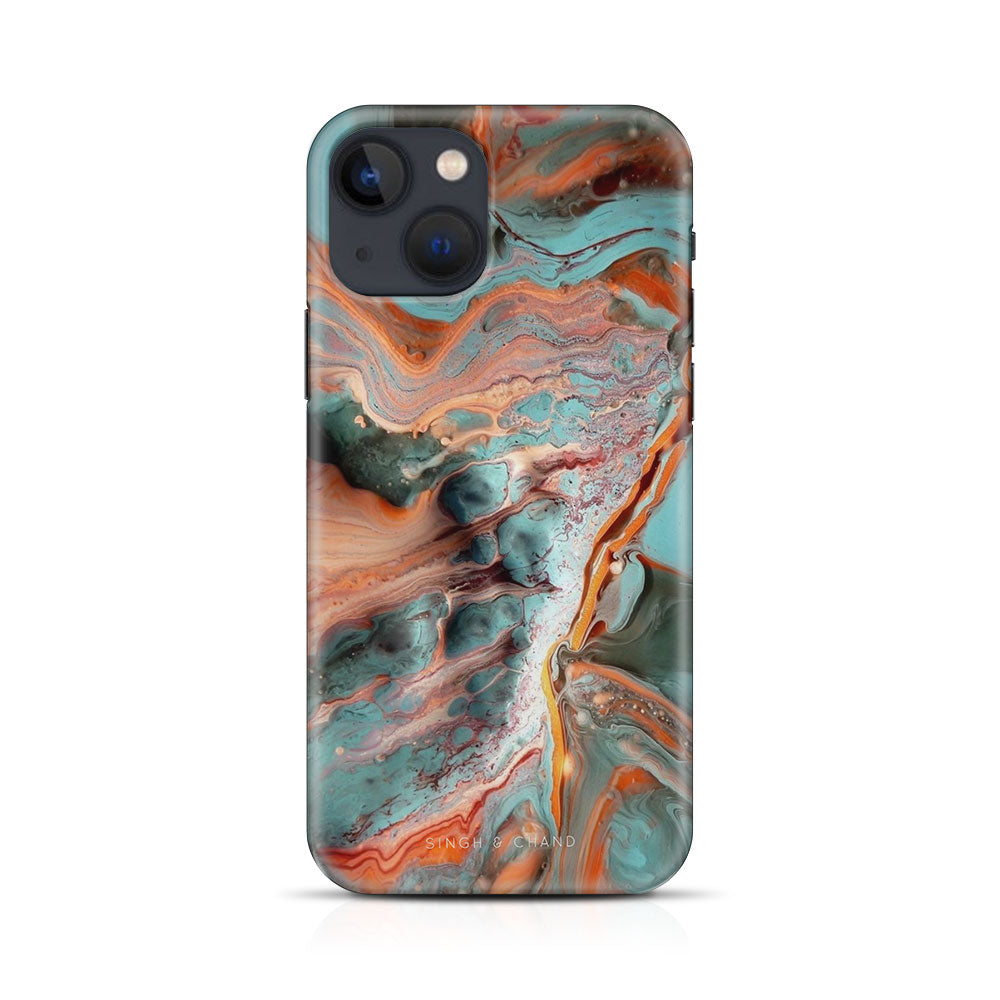 FLUID ART - BLUE iPhone 13 Mini Phone Case