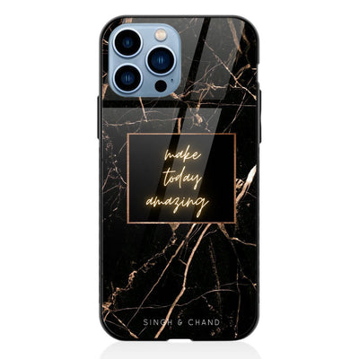 Black Marble iPhone 13 Pro Phone Case