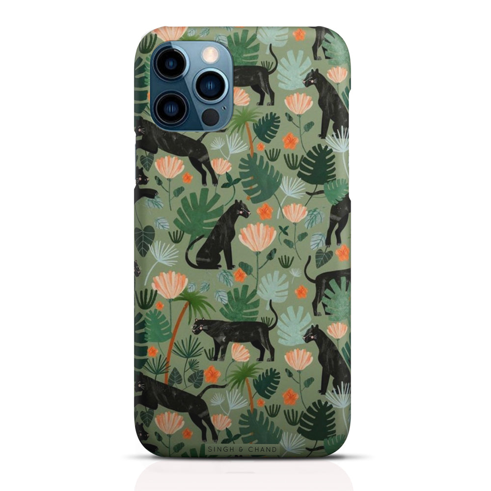 BLACK PANTHER IN THE JUNGLE iPhone 13 Pro Max Phone Case