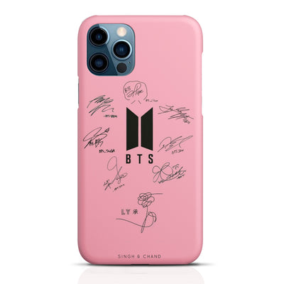 BTS Autograph iPhone 13 Pro Max Phone Case