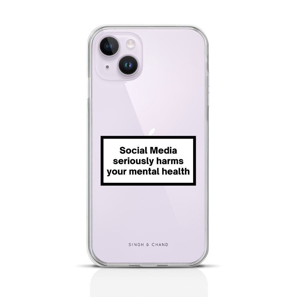 Warning Social Media iPhone 14 Phone Case