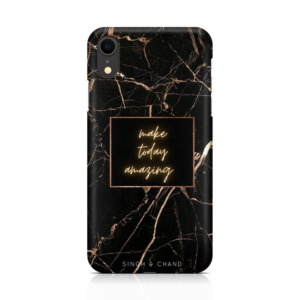 Black Marble iPhone XR Case