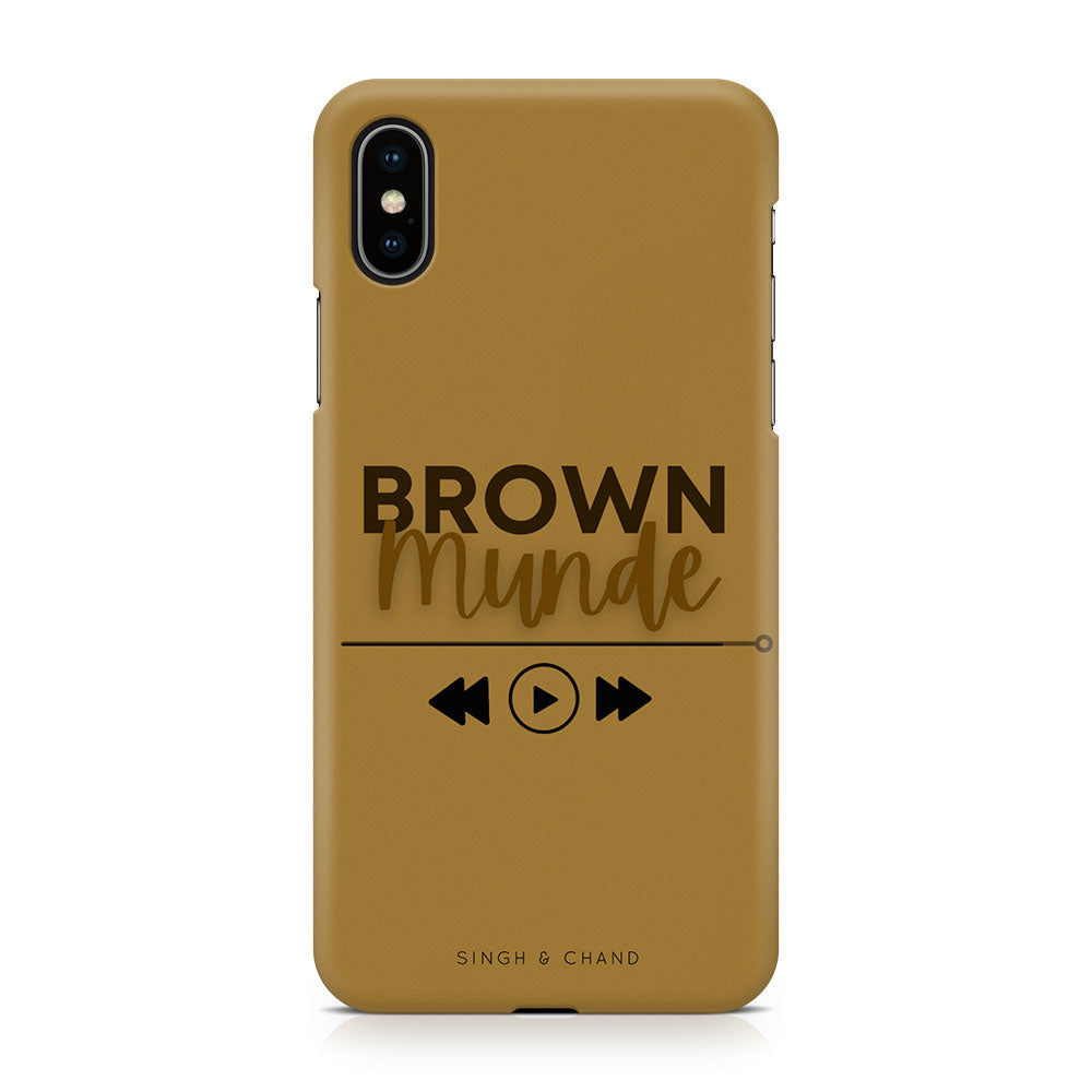 Pause play button BROWN MUNDE iPhone XS
