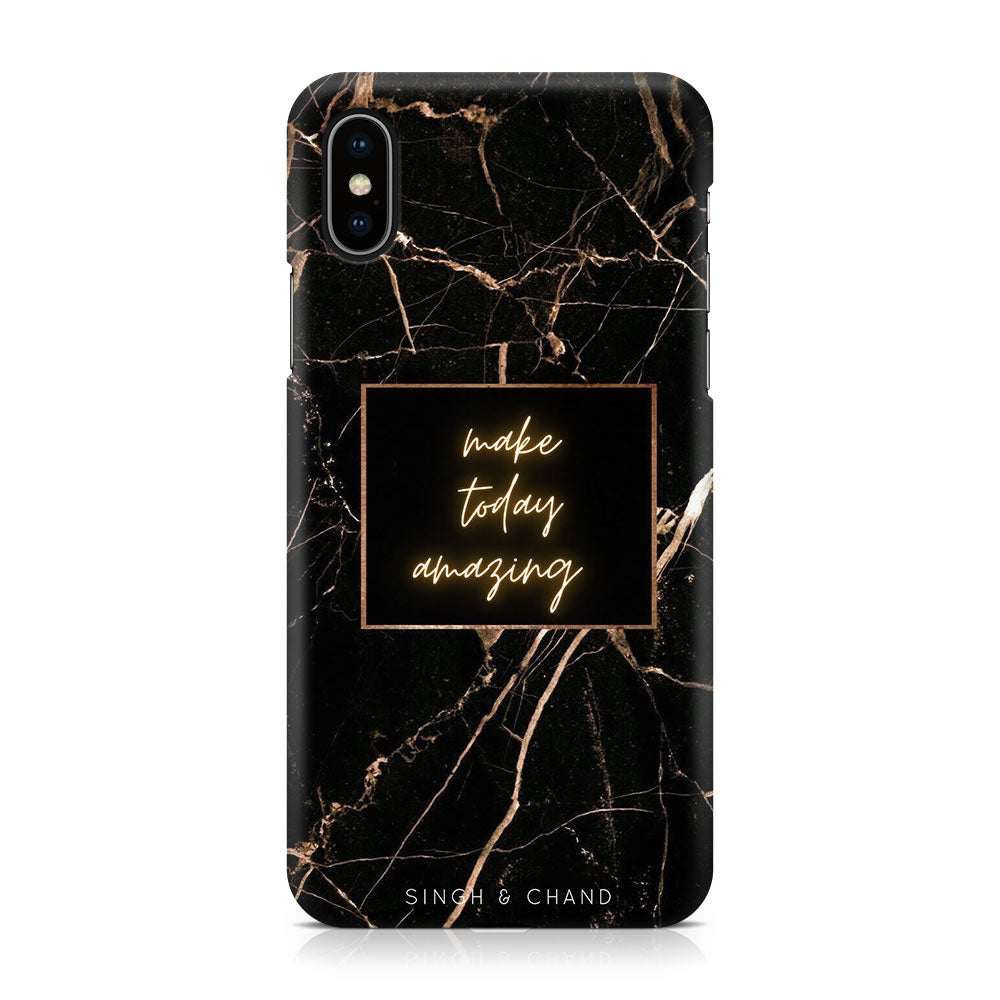 Black Marble iPhone XS Case