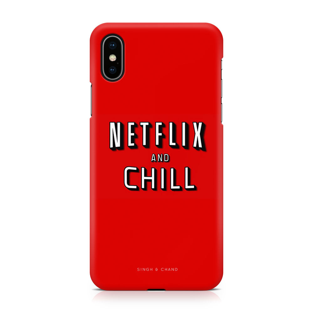 NETFLIX AND CHILL iPhone XS Max Phone Case
