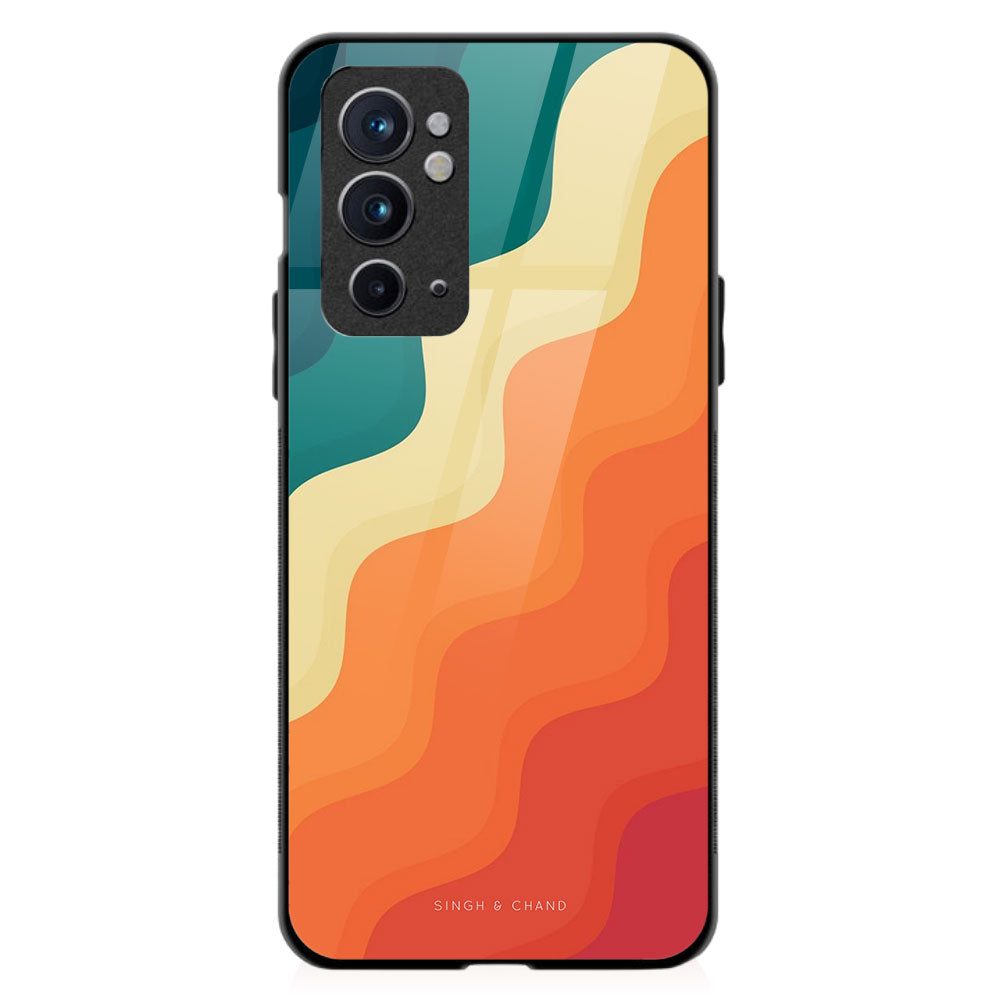 Multicolour WAVE TEXTURE One Plus 9RT Phone Case