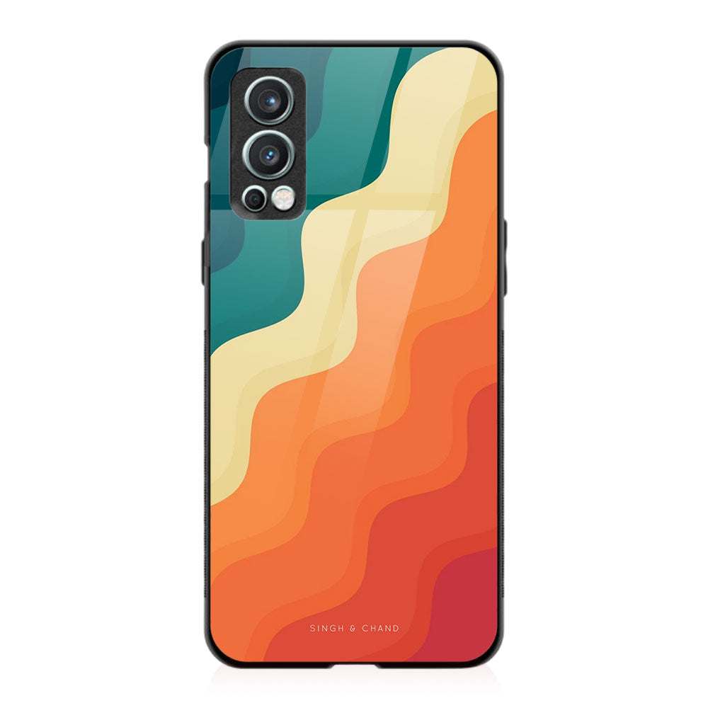Multicolour WAVE TEXTURE One Plus Nord 2 Phone Case